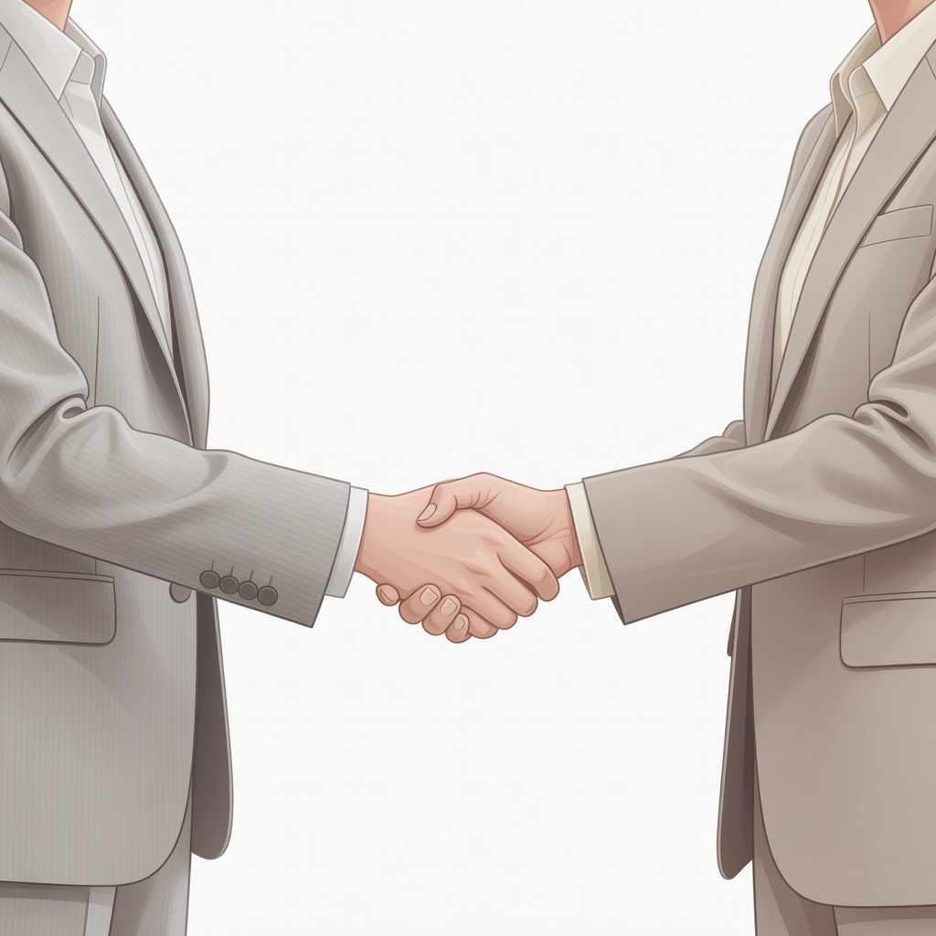 A professional handshake symbolising trust and long-term partnership